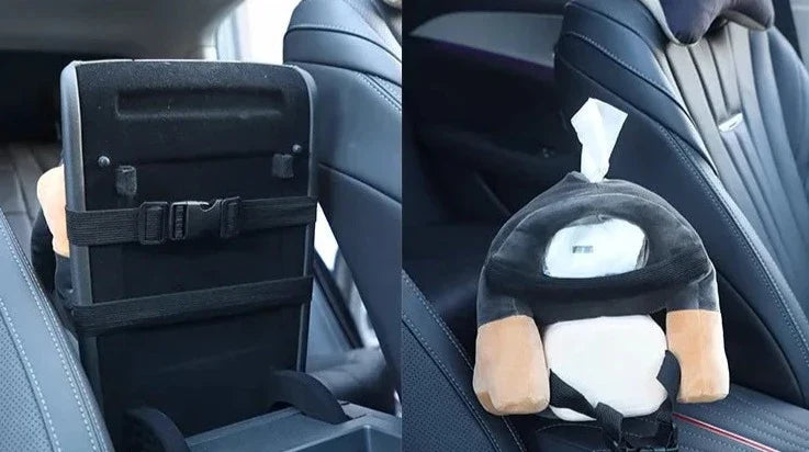 Pet Vehicle Armrest Organizer with Waste Bin and Tissue Holder