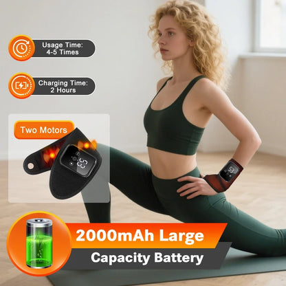 Heated Electric Wrist Brace with Vibration, Adjustable Strap & Timer