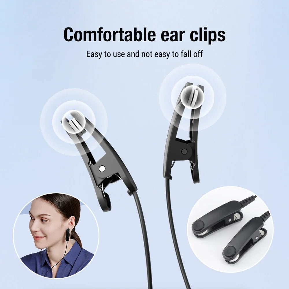 Microcurrent Ear Clip Gadget | Various Modes, 9 Levels of Intensity, Timed Sessions & USB-C Charging