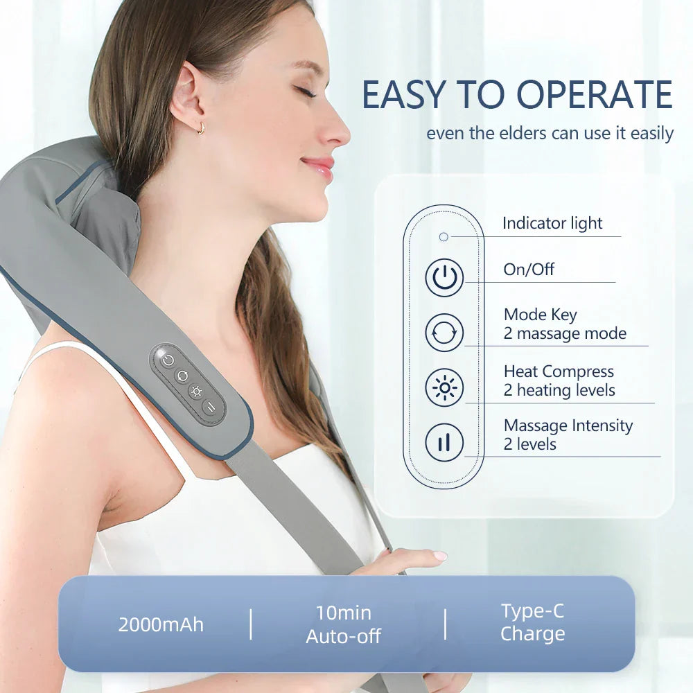 Rechargeable Neck and Back Relief Massager