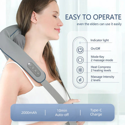 Rechargeable Neck and Back Relief Massager