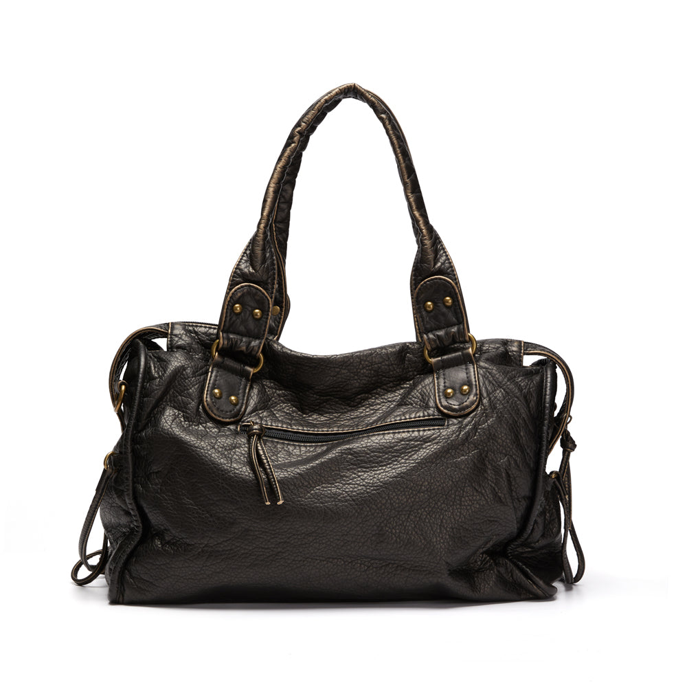 Black Tote Bag for School – Modern Practicality with Retro Elegance