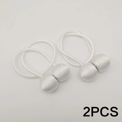 Magnetic Curtain Holders Set of 2 | Modern Design with Adjustable Cords for Living Room and Bedroom Curtains
