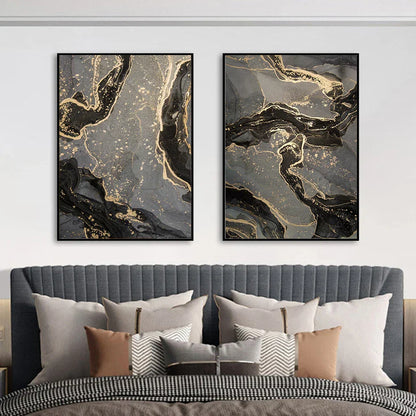 Elegant Liquid Marble Art Canvas for Contemporary Spaces