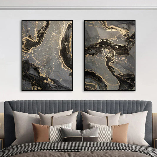 Elegant Liquid Marble Art Canvas for Contemporary Spaces