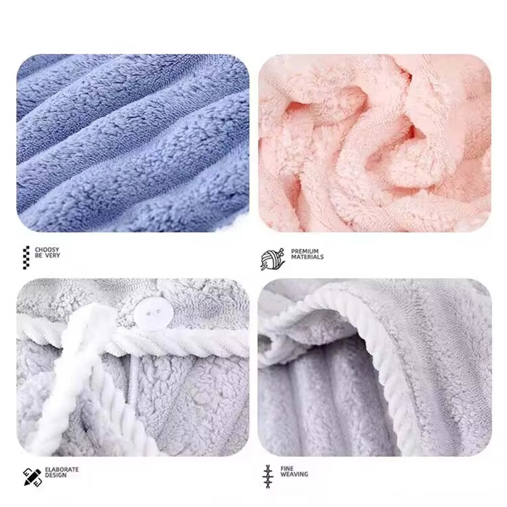 Rapid-Dry Absorbent Hair Towel Cap for Effortless Drying