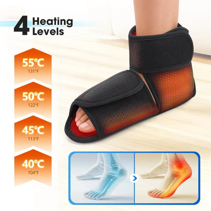Rechargeable Foot and Ankle Wrap – Air Compression Massager with Heat, 3 Modes, 5 Intensities & Vibration Option