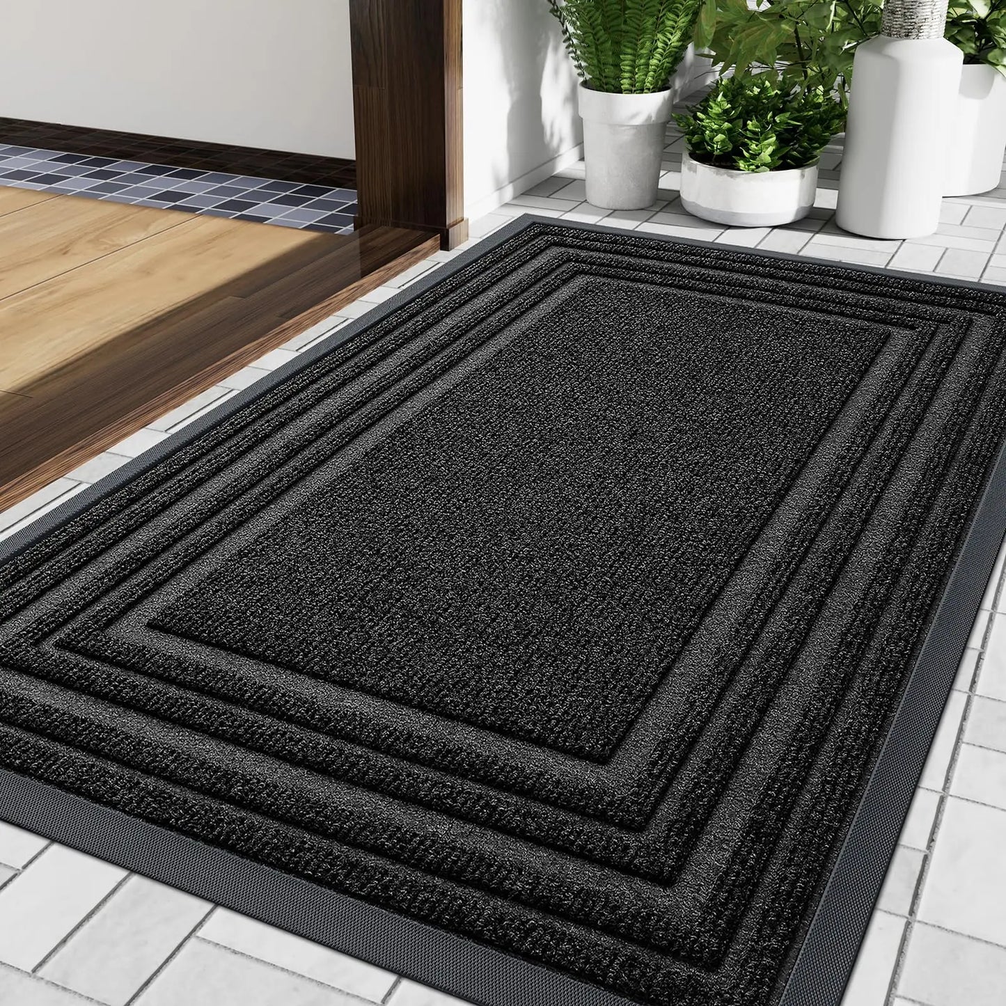 Non-Slip Door Mat Made of Natural Rubber for Indoor and Outdoor Use