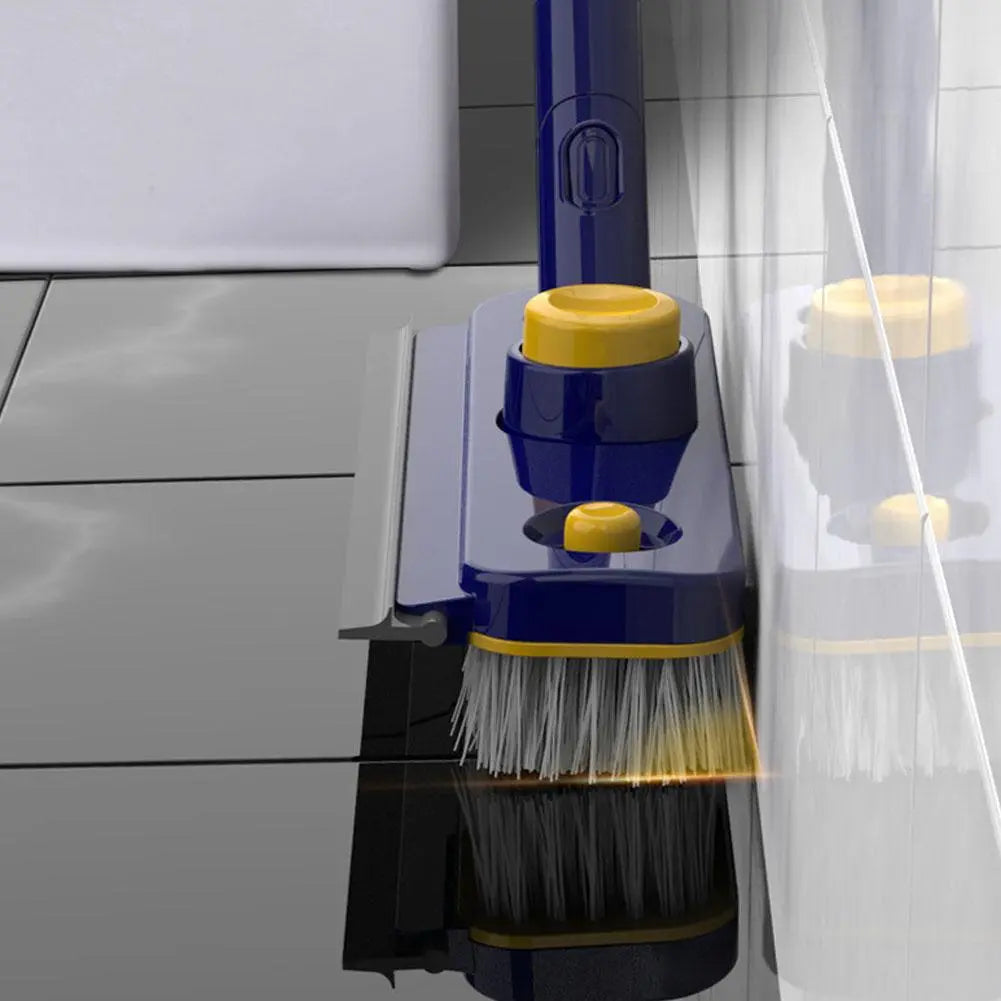 Dual-Action V-Shaped Floor Cleaner with Extended Handle