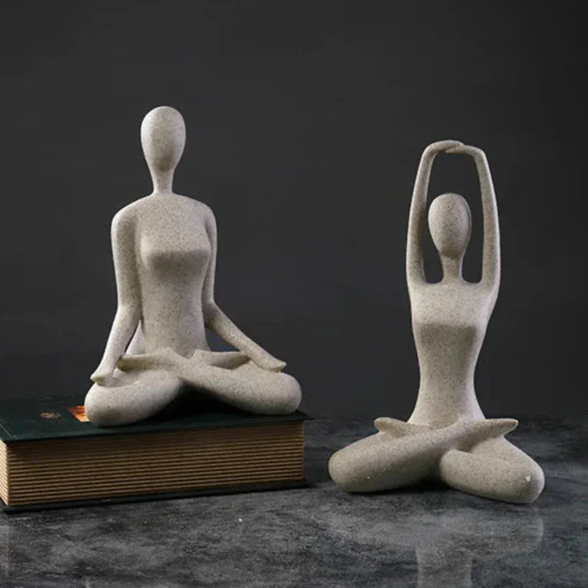 Yoga Woman Figurine – Contemporary Resin Home Decor