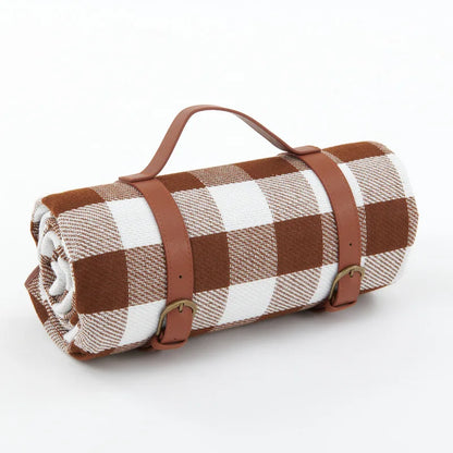 Waterproof Picnic Blanket with Carry Strap – Foldable NovaPlaid Design