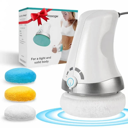 Body Massager with Electric Rolling Feature | Washable Cloth Cover, Ergonomic Handle, Soft Sponge Pad