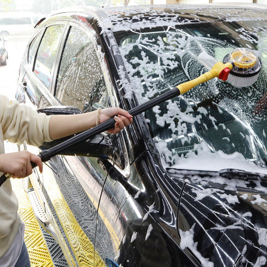 360 Degree Car Wash Brush with Soap Dispenser and Extendable Handle