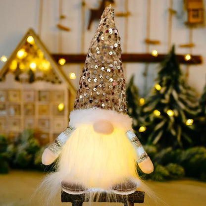 Illuminated Christmas Gnome Decoration | 30 x 10 x 10 cm | LED Table & Window Ornament | Battery Operated | Holiday Gift Idea