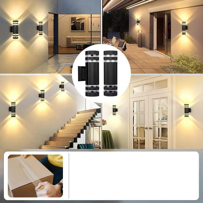 Outdoor Wall Light with Up & Down Illumination | E27 Socket | IP65 Weatherproof | 25×10×8 cm