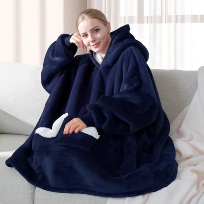 CozyWear Blanket Hoodie – Plush Oversized Fleece Sweatshirt