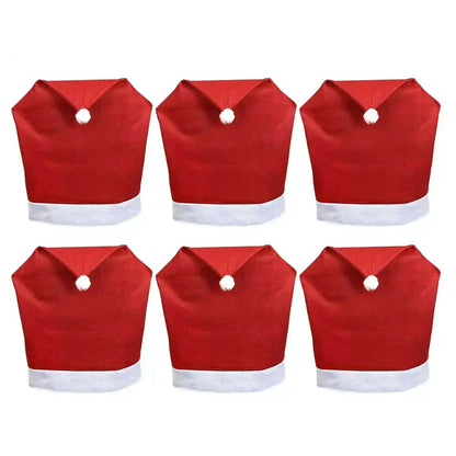 Christmas Chair Covers Set – Decorative Santa Design Slipcovers