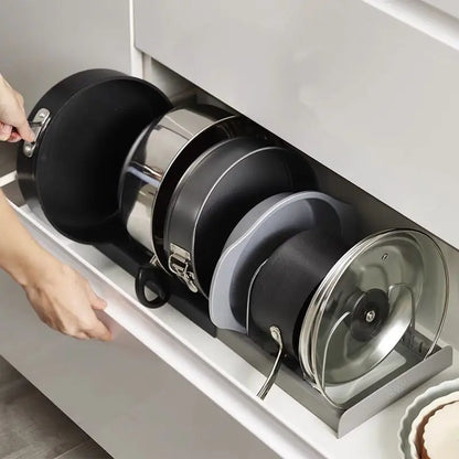 Adjustable and Flexible Pot and Pan Holder | Scratch-Free & Tool-Free