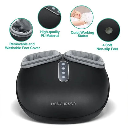 Heated Shiatsu Foot Massager for Deep Tissue Relaxation and Relief