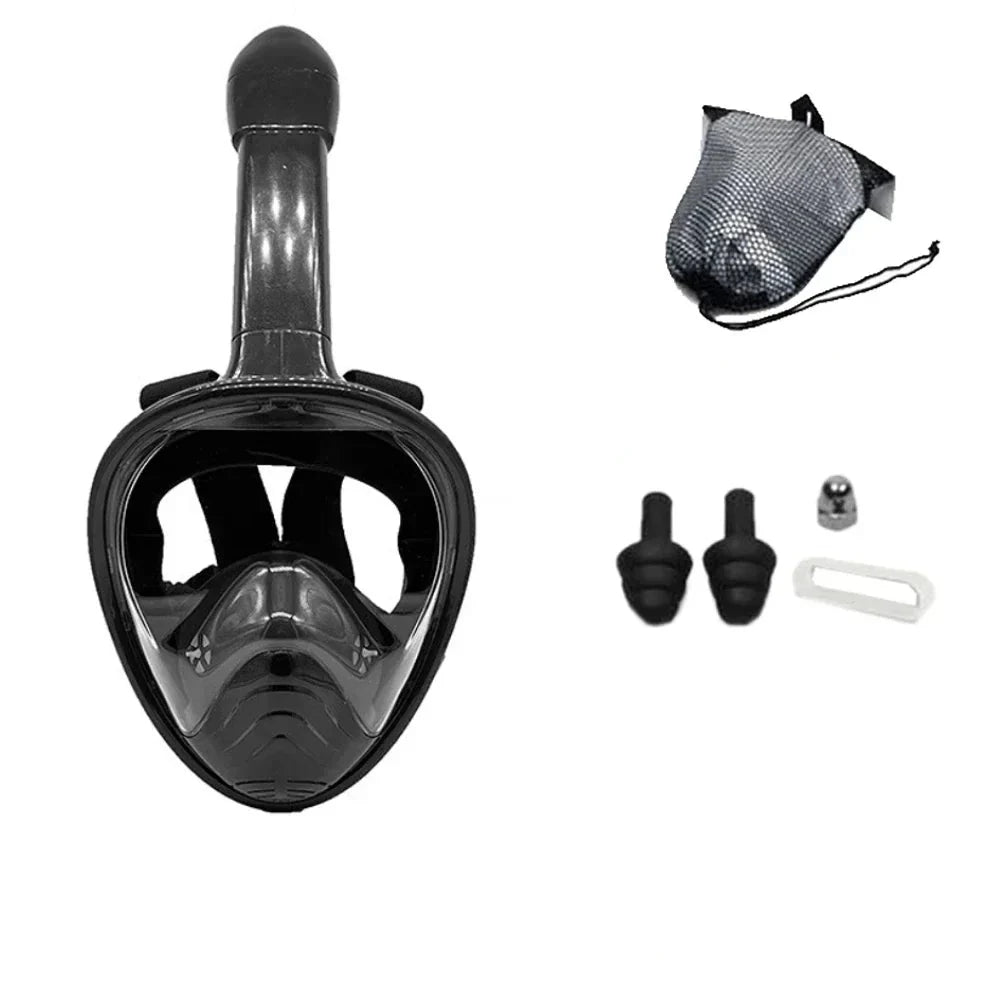 Full Face Snorkel Mask | 180° View | Anti-Fog & Leak-Proof | Kids & Adults
