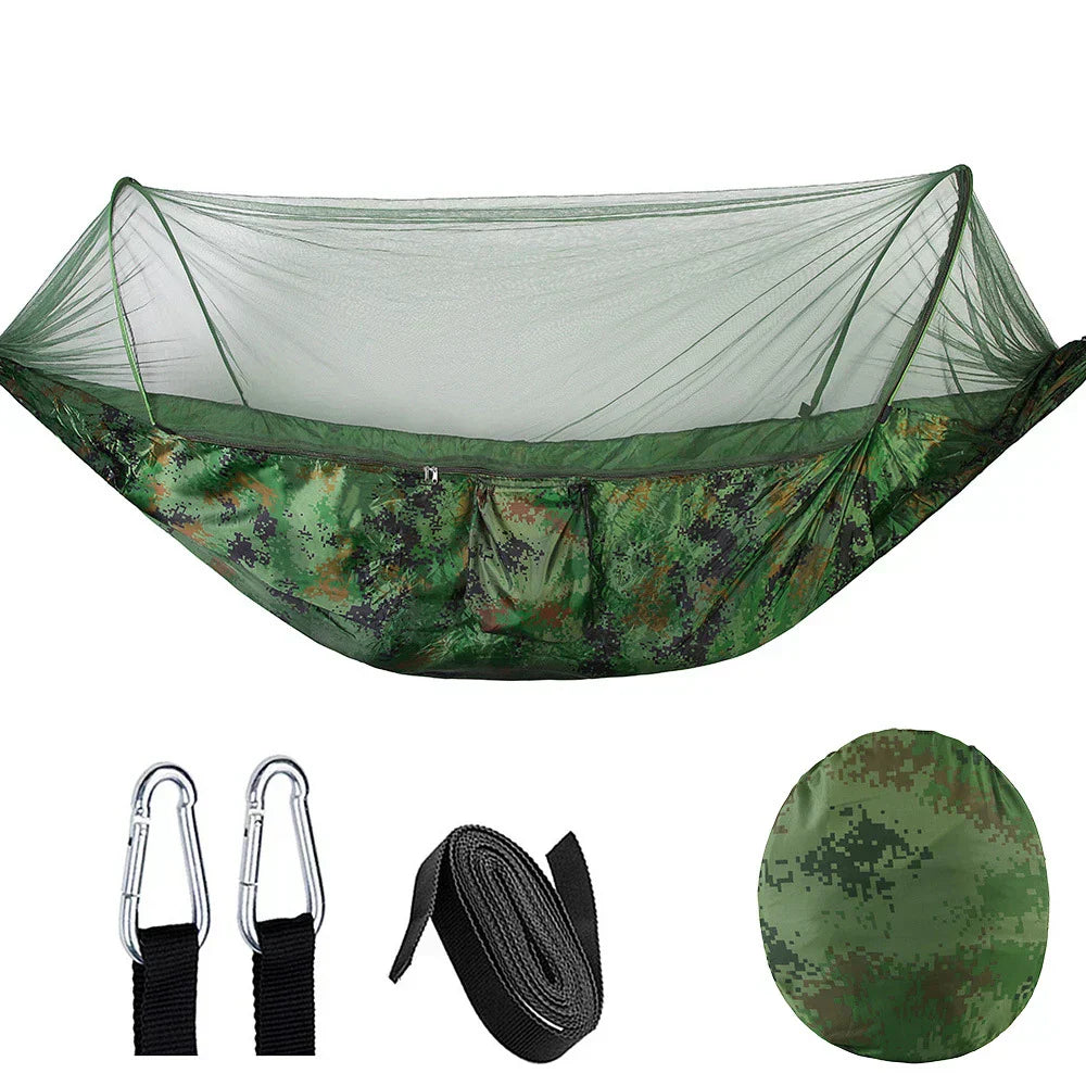 Outdoor Hammock with Mosquito Net and Quick Closure – 200 kg Capacity