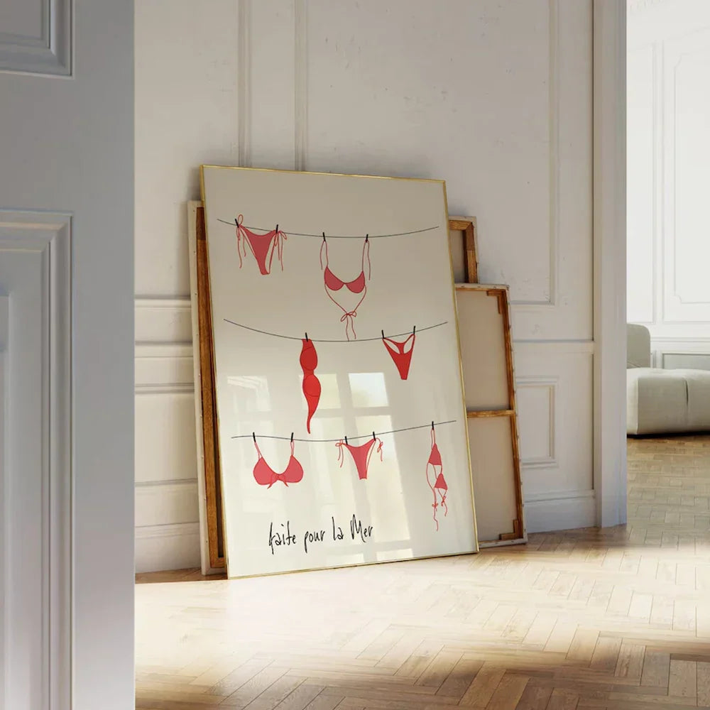 Wall Art featuring Bikini Design