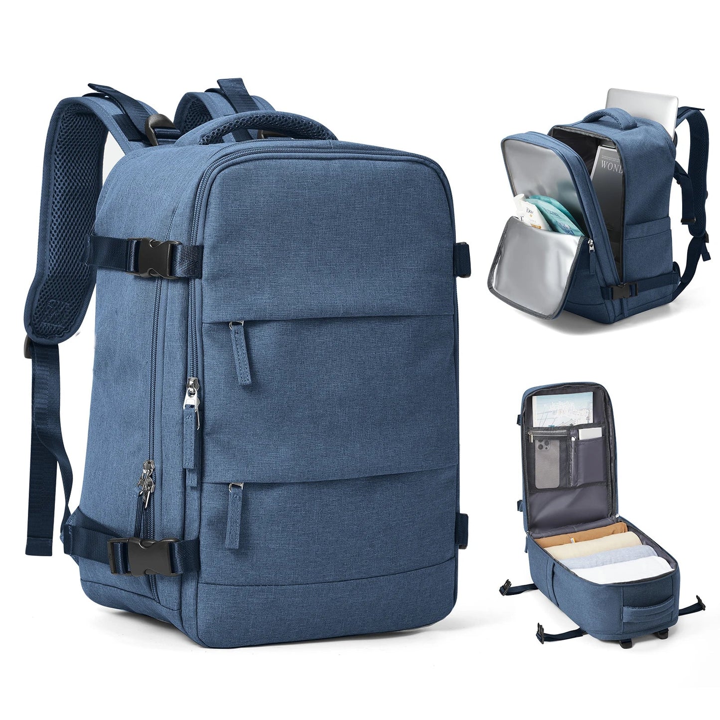 Waterproof Travel Backpack with 15.6" Laptop Compartment - Wet-Dry Separation