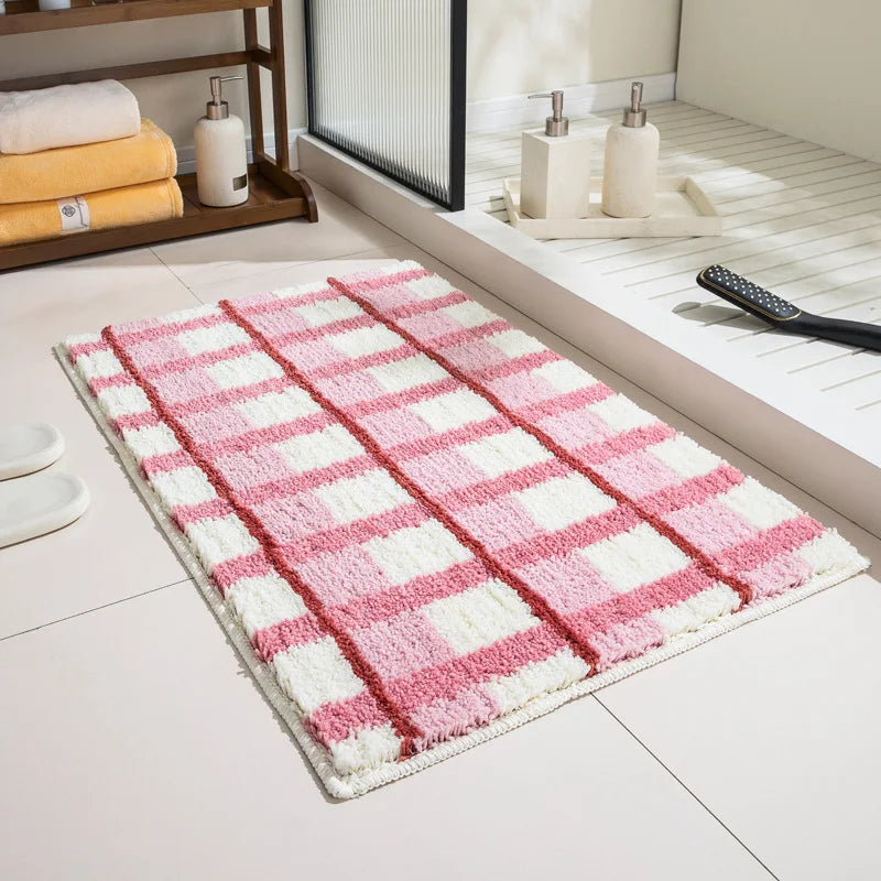 Charming Floral Textured Bath Mat | BloomStep