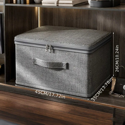 Foldable Storage Bins with Lids | Stackable, Durable Fabric Boxes with Handles
