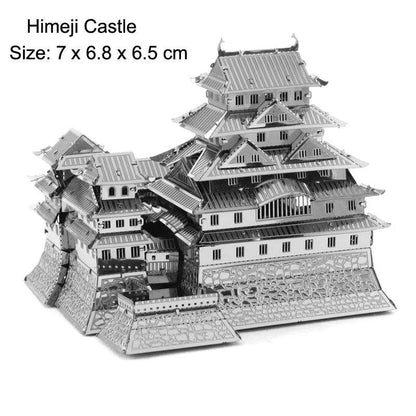 3D Metal Puzzle Set of Global Landmarks: Build and Discover Famous Structures