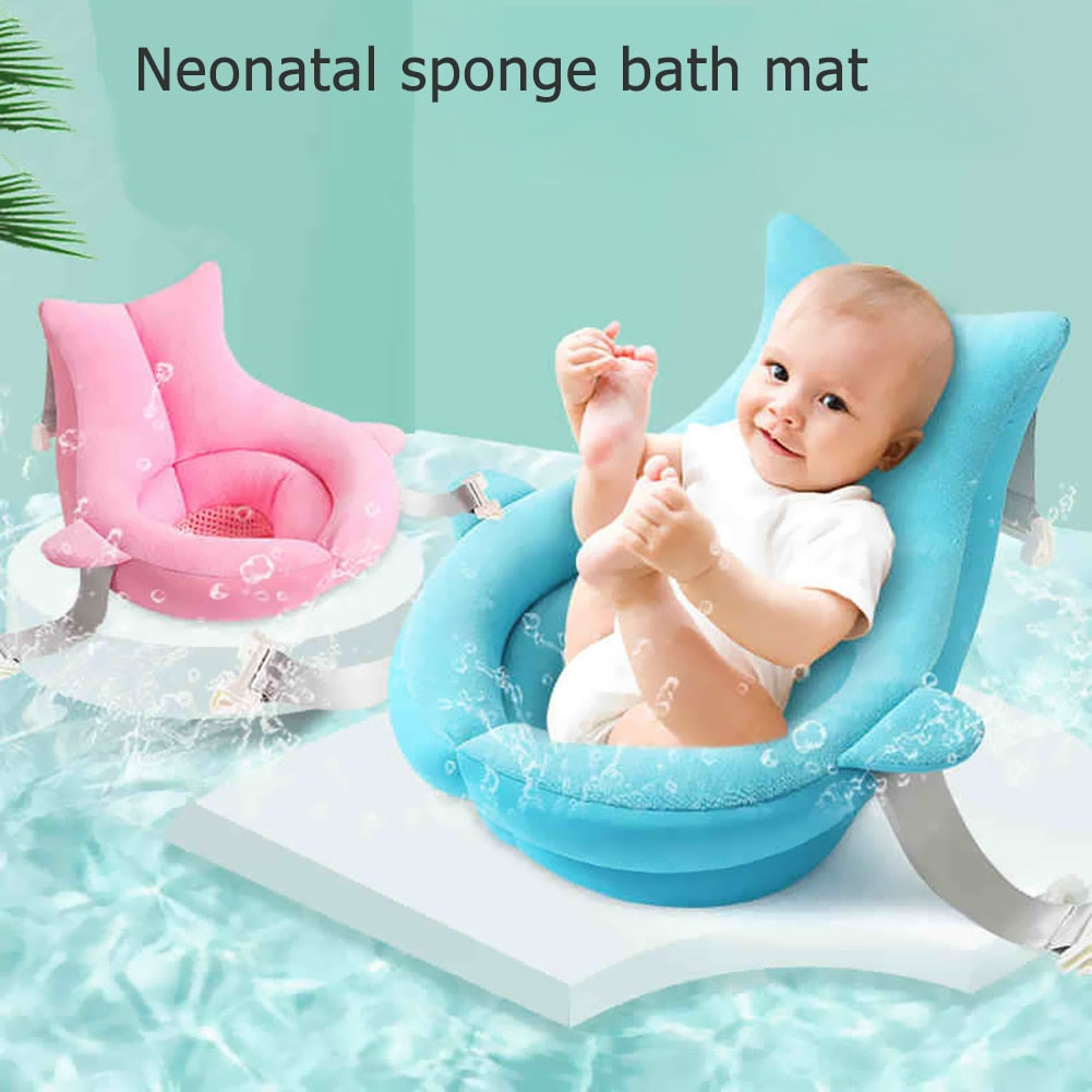 Safe & Cozy Baby Bathtub with Support Cushion