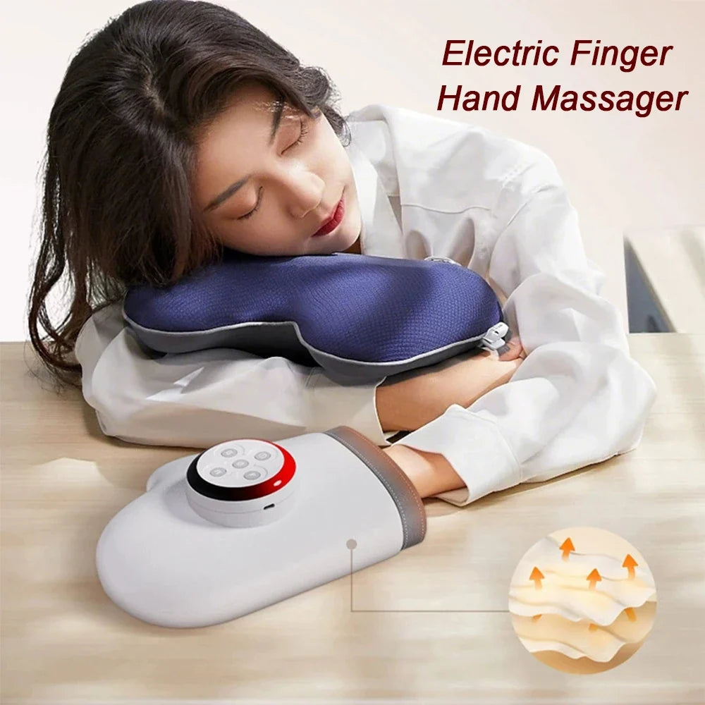 Electric Hand Massager with Heat – Air Compression for Fingers and Wrists
