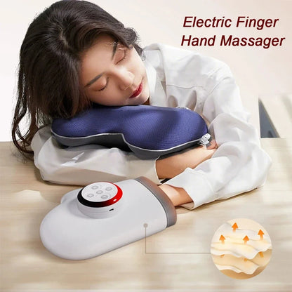 Electric Hand Massager with Heat – Air Compression for Fingers and Wrists