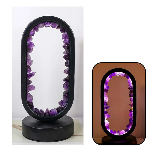 Elegant Natural Crystal Light – Amethyst Taalita Design