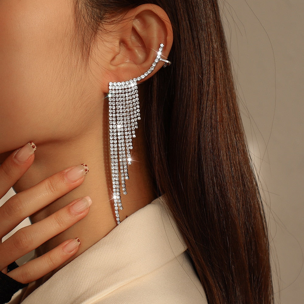 Charming Diamond-Inspired Arc Hoop Earrings