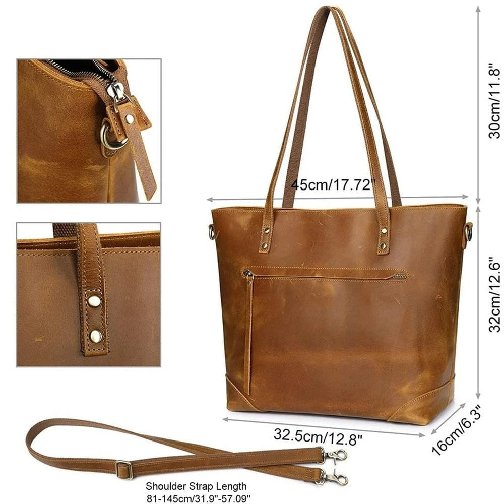Retro Faux Leather Handbag