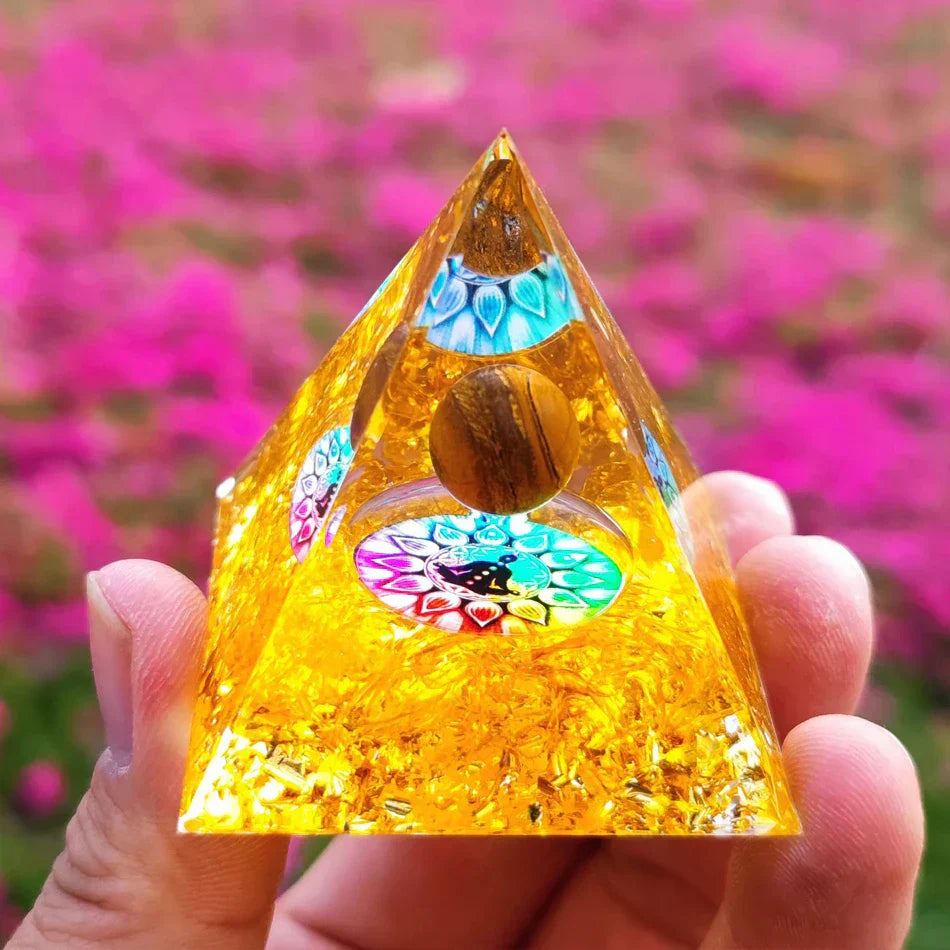 Amethyst Pendulum Orgonite Pyramid – Energy, Protection, Decoration