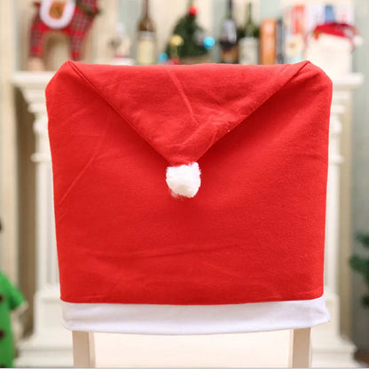Christmas Chair Covers Set – Decorative Santa Design Slipcovers