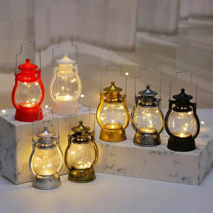 Antique-Style Portable LED Lantern - Battery Operated for Indoor & Outdoor Use