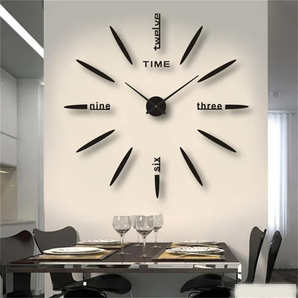 Unique Large Acrylic Wall Clock in Modern Design