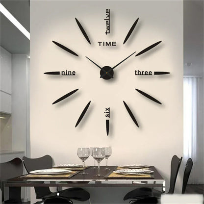 Unique Large Acrylic Wall Clock in Modern Design