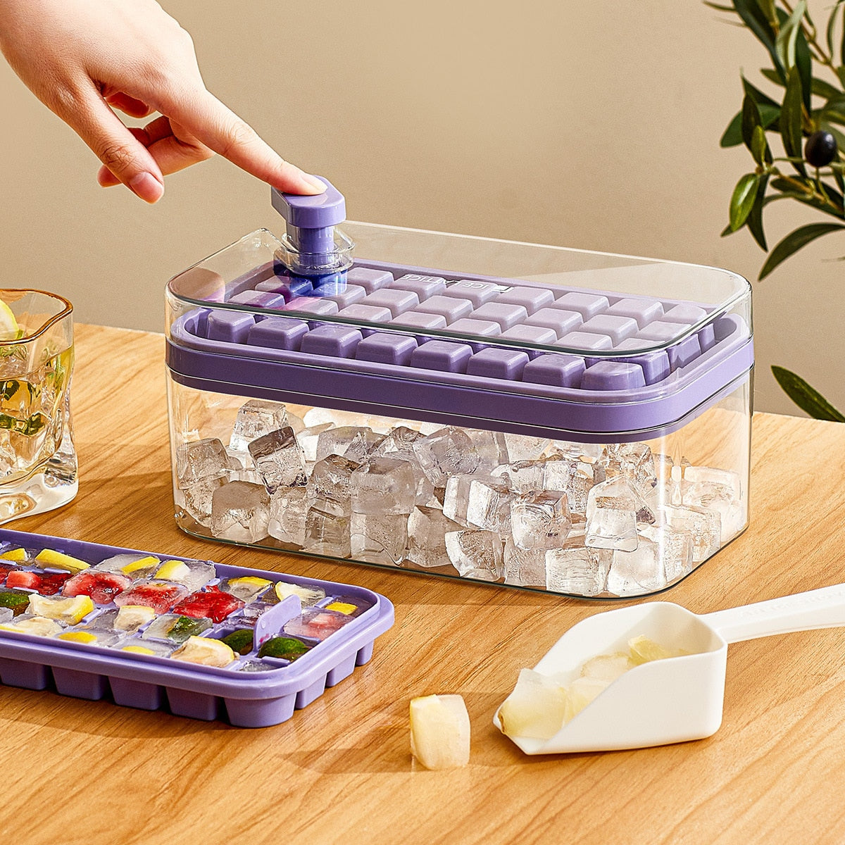 One-Touch Ice Cube Maker for Instant Chilling