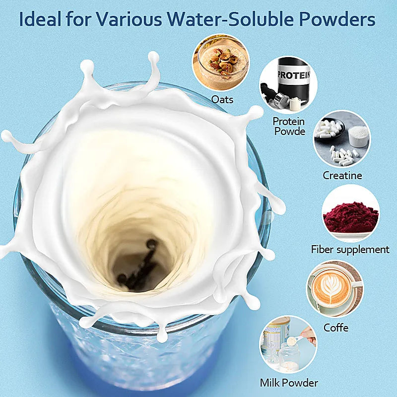 Self-Cleaning Electric Shaker Bottle with Built-in Powder Storage, USB-C
