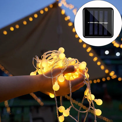 Solar-Powered Outdoor String Lights