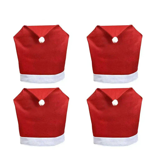 Set of Santa Design Chair Covers for Christmas – Decorative Seat Covers