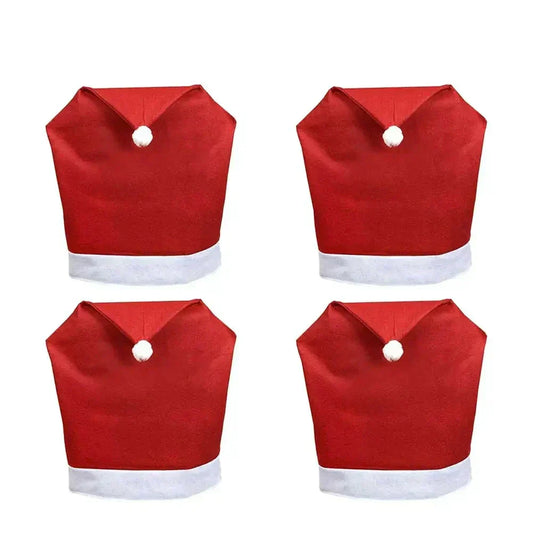 Christmas Chair Covers Set – Decorative Santa Design Slipcovers