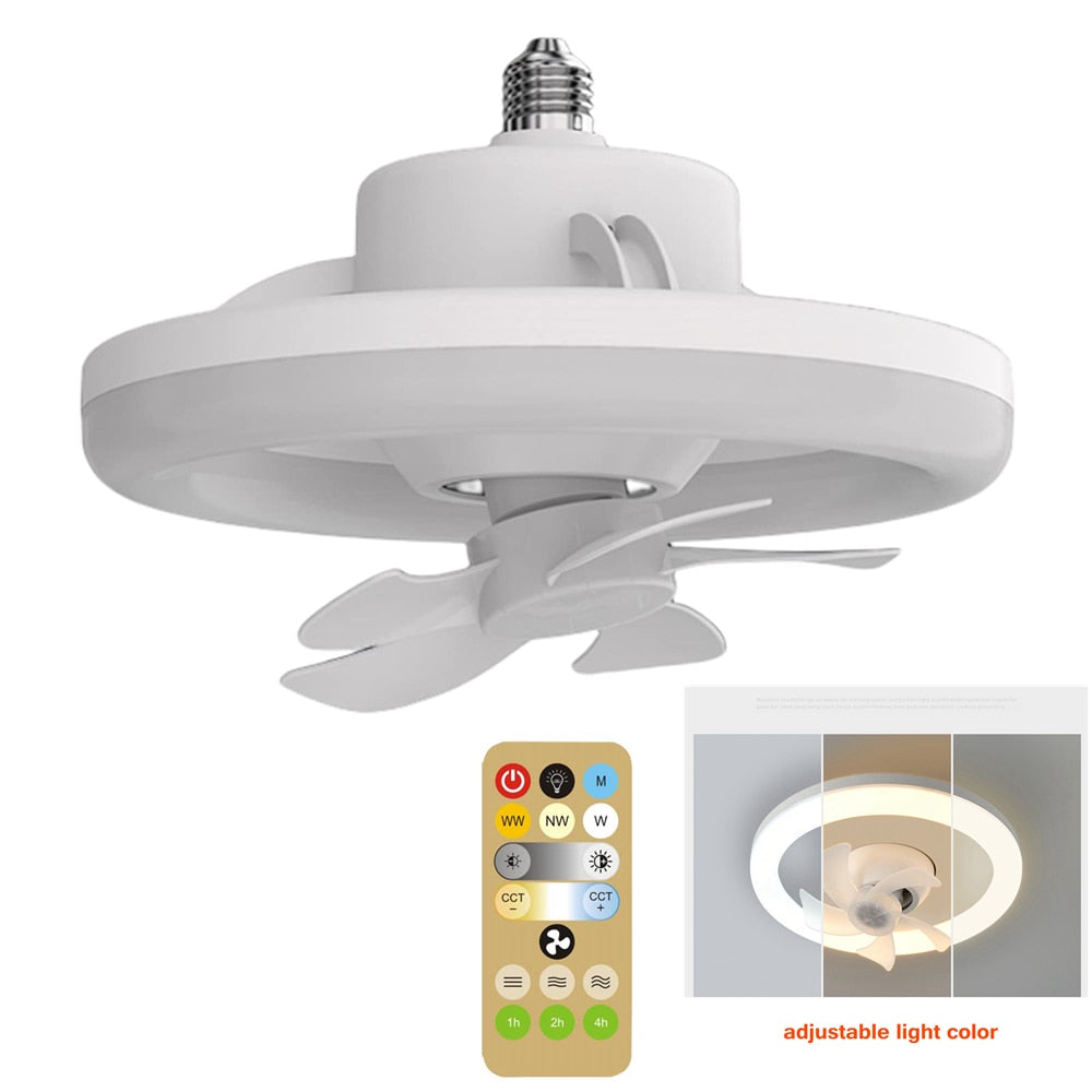 Rotating Ceiling Fan Light with 2-in-1 Design