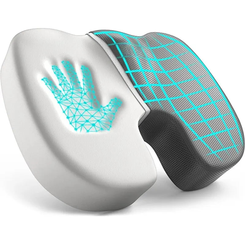 Ergonomic Seat Cushion with U-Shaped Cutout | Memory Foam Office Pillow with Washable Cover