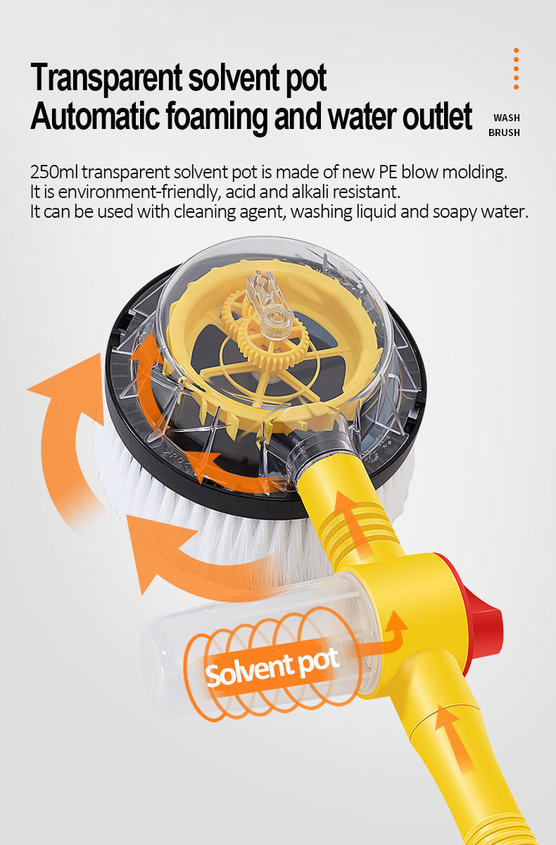 360 Degree Car Wash Brush with Soap Dispenser and Extendable Handle
