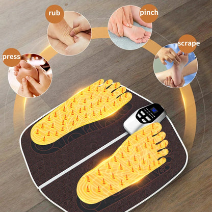 Remote-Controlled Foot Massager Pad – 8 Modes, 32 Intensities, USB Rechargeable, 20-Minute Auto Shut-Off